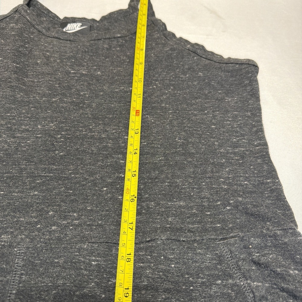 Nike Jersey Fleece Gym Romper Heathered Gray Women's Size Large Pockets - Picture 5 of 9